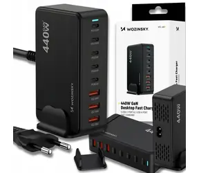 Wozinsky WSL-440 / Nabíječka / GaN / QC3.0 / stolní / 185 W