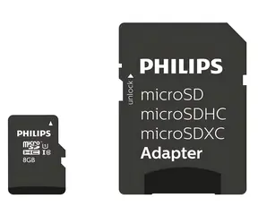 Philips MicroSDHC 8 GB / Paměťová karta / UHS-I / 80 MB/s / V10