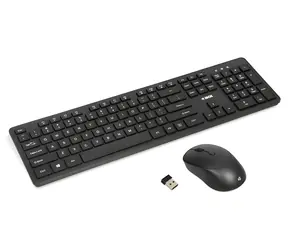 iBOX Workstation Pro Kit černá / Bezdrátová klávesnice a myš / 2,4 GHz / 800-1600 DPI / US layout