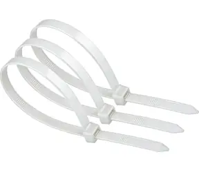 ZOY Stahovací pásky 3,6x200 mm bílá / Organizér kabelů / 100 ks