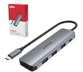 Unitek H1107C / USB hub / USB-C / 3x USB-A 3.1 Gen1 / SD / microSD