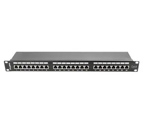 Lanberg PPS6-1024-B černý / Patch panel / 24 portů / RJ-45 / Cat6 STP / 1U / 19"
