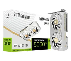 ZOTAC GAMING GeForce RTX 5060 Ti Twin Edge OC White / Grafická karta / 2602 MHz / 16GB GDDR7 / 128bit / 1x HDMI + 3x DP