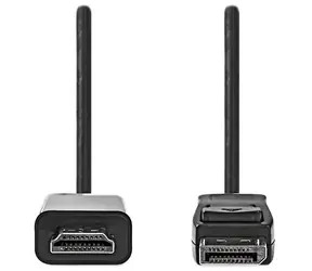 Nedis DisplayPort-HDMI kabel černý / Kabel DisplayPort-HDMI / 2 m / Bulk