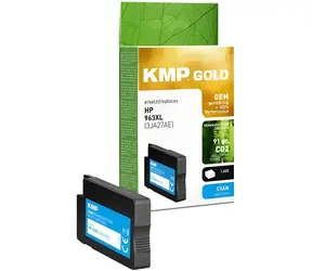 KMP GOLD 963XL (3JA27AE) azurová / Cartridge / renovovaná / pro HP OfficeJet Pro 9010-9023 / 1600 stran