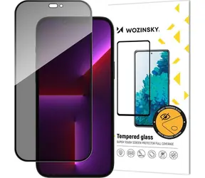 Wozinsky Privacy Glass Anti Spy černá / Ochranné sklo / Privacy filtr / Apple iPhone 15 Pro Max