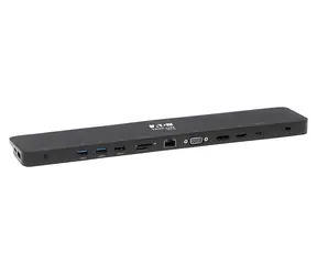 Eaton Tripp Lite U442-DOCK4-INT šedá / Dokovací stanice / 4K HDMI / DisplayPort / VGA / PD 100W / LAN