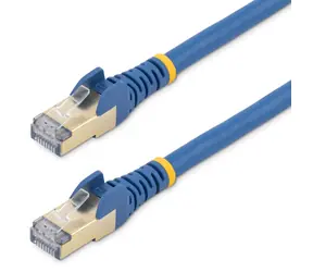 StarTech CAT6A modrá / Patch kabel / STP / 1 m / RJ-45 / 10 Gbit/s / PoE / Snagless