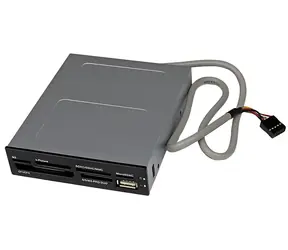 StarTech čtečka paměťových karet do 3,5" pozice černá / Čtečka paměťových karet / Interní / USB 2.0