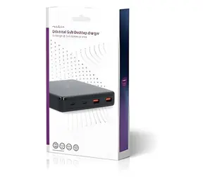 Nedis GaN 65W / Stolní nabíječka / 4x USB-C, USB-A / Power Delivery / Automatická volba napětí
