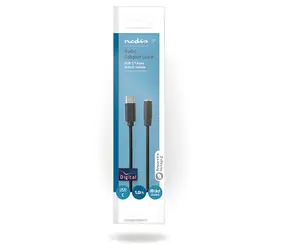 Nedis USB-C audio adaptér černá / Adaptér / USB-C zástrčka - 3,5 mm jack / 1 m / box