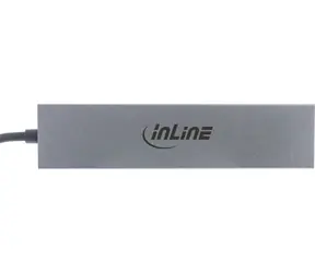 InLine USB-C hub šedá / USB hub / 4x USB-C / USB 3.2 / hliníkové tělo
