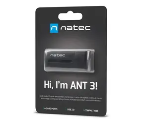 Natec MINI ANT All in One / Čtečka paměťových karet / USB 2.0 / SD/MMC/MS/microSD/M2