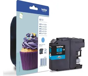 Brother LC-123C azurová / Inkoustová cartridge / Originál / 600 stran / DCP-J4110DW, MFC-J4410DW