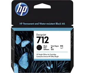 HP 712 (3ED71A) černá / Originální cartridge / DesignJet T210, T230, T250, T630, T650 / 80 ml