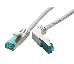 EFB Cat6a S/FTP 3m šedá / Patch kabel / lomený konektor / RJ-45 / LSOH