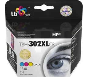TB TBH-302XLCR / Inkoustová kazeta / kompatibilní s HP F6U67AE (302XL) / vícebarevná / 18 ml / do 500 str