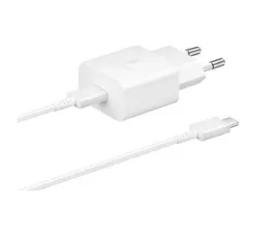 Samsung EP-T1510EWE + EP-DA705BWE Cestovní nabíječka 15W bílá / Nabíječka a kabel / USB-C / Power Delivery / 1m