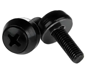 StarTech Montážní šrouby M5 černé / Šrouby / 50 ks / délka 12 mm