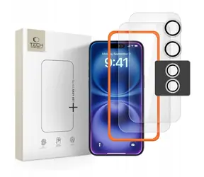 Tech-Protect Easy Set+ transparentní / Ochranné sklo / Apple iPhone 17 / 3 ks