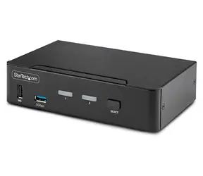 StarTech 2-portový KVM přepínač DisplayPort / KVM přepínač / 8K 60Hz / DisplayPort 1.4 / USB