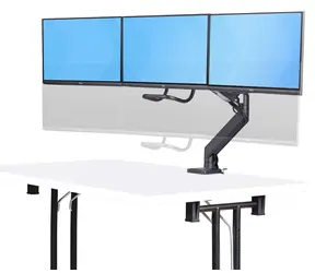 StarTech stolní držák pro 3 monitory černá, stříbrná / Stojan pro tři monitory / do 27" / nosnost 18 kg / VESA