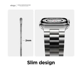 Elago Metal Band stříbrná / Řemínek pro Apple Watch / 40/41/42 mm