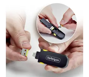StarTech Blokovač USB-A portů se zámkem a klíčem / Blokovač USB portů / USB Typ-A / plast