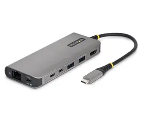 StarTech USB-C Multiport Hub 140W šedá / Rozbočovač / HDMI / Ethernet RJ-45 / 2x USB-A / 3x USB-C