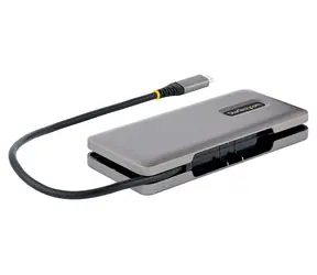 StarTech USB-C Hub 4 porty šedá / USB-C hub / 100W PD Pass-Through / 10 Gbps / 4x USB-C