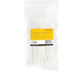 StarTech stahovací páska bílá / Stahovací páska uvolnitelná / Nylon / 150 mm / 100 ks