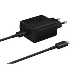 Samsung EP-TA845EBE + EP-DW767JBE 45W černá / Cestovní nabíječka + kabel / USB-C/USB-C / Power Delivery