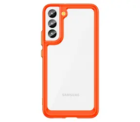 Hurtel Outer Space Case pro Samsung Galaxy S22+ červená / Kryt / Tvrzený plast / Gelový rámeček