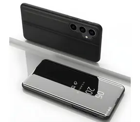 Hurtel Clear View pouzdro pro Samsung Galaxy S23 FE černé / Pouzdro / Flip / Průhledné okénko