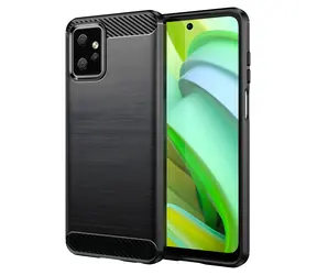 Hurtel Carbon Case černá / Kryt / Motorola Moto G Power (2023) / Karbonové vlákno