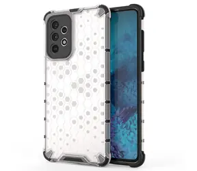 Hurtel Honeycomb Case transparentní / Kryt / Samsung Galaxy A73 / Antišokový design