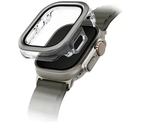 UNIQ Voute stříbrná / Pouzdro s tvrzeným sklem / Apple Watch Ultra 49mm