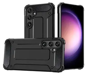 Hurtel Hybrid Armor černá / Kryt / Samsung Galaxy S25+ / Odolná hybridní konstrukce