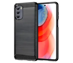 Hurtel Carbon Case černá / Ochranný kryt / Motorola Moto G Stylus 2022 / Karbonový vzhled, ohebný