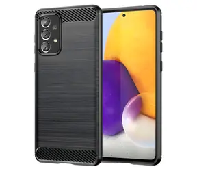 Hurtel Carbon Case pro Samsung Galaxy A73 černá / Kryt / Karbonové vlákno / TPU