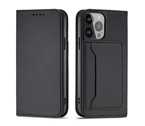 Hurtel Flipové pouzdro s peněženkou pro Apple iPhone 14 Pro černá / Pouzdro / Magnetické / Peněženka / Stojánek