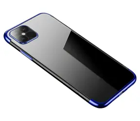 Hurtel Clear Color pro Xiaomi Redmi Note 11S/11 modrá / Kryt / TPU gel, čirý s modrým rámečkem