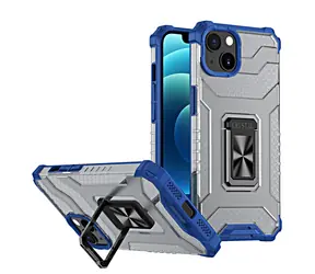 Hurtel Crystal Ring pro Apple iPhone 12 mini modrá / Ochranný kryt / odolný / se stojánkem