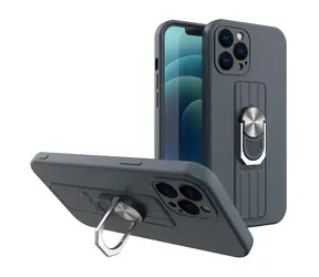 Hurtel Ring Case iPhone 13 Pro tmavě modrá / Pouzdro pro Apple iPhone 13 Pro / silikonové / držák na prst a stojánek