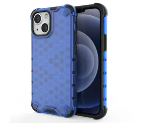 Hurtel Honeycomb Case modrá / Kryt pro iPhone 13 mini / TPU, voštinový design
