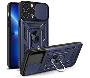 Hurtel Hybrid Armor Camshield modrá / Zadní kryt / Apple iPhone 13 Pro / Kryt kamery