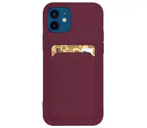 Hurtel Wallet Case bordová / Pouzdro / Xiaomi Redmi Note 9 (Redmi 10X 4G) / Peněženkové / S přihrádkou na kartu