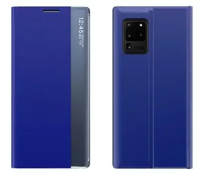Hurtel New Sleep Case modrá / Pouzdro pro Samsung Galaxy A73 / S klopou a stojánkem