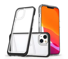 Hurtel 3v1 silikonové pouzdro s rámečkem černé / Pouzdro / Apple iPhone 14