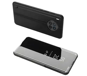 Hurtel Clear View Case pro Huawei Nova 8i černá / Pouzdro / Flipové / Průhledné okénko